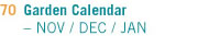 Garden Calendar - NOV / DEC / JAN